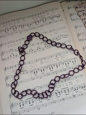 Purple Link Chain Necklace - Women Jewelry